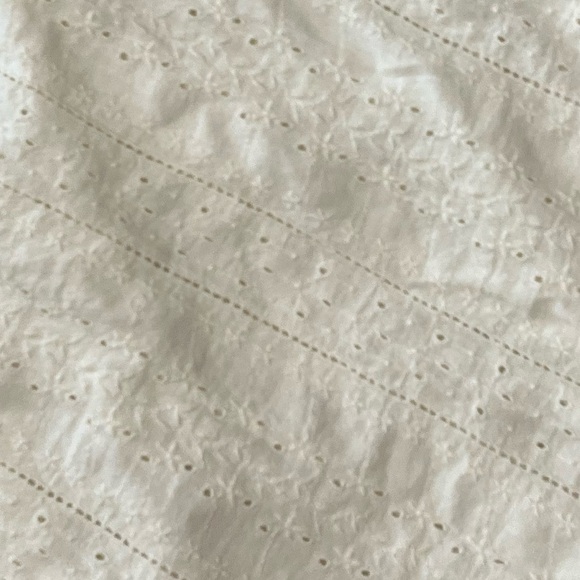 Old Navy Flutter-Sleeve Smocked Eyelet Embroidered Mini Shift Dress White Size L - Picture 2 of 7